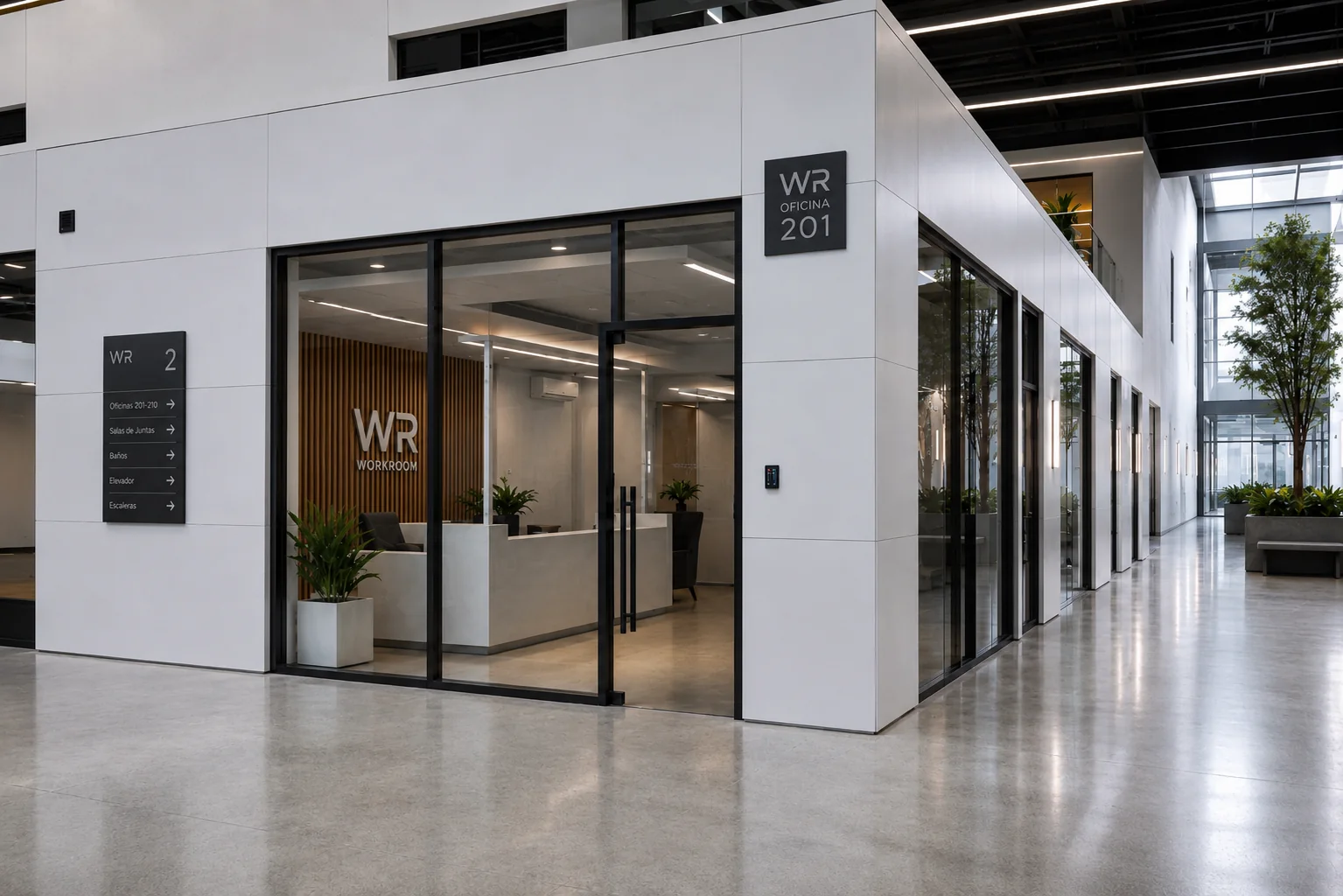 Plaza y oficinas con solución de panel arquitectónico